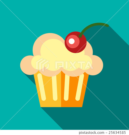 Muffin icon, flat style 25634585