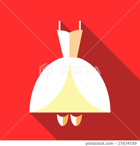 Wedding dress icon, flat style Wedding dress icon, flat style 25634589