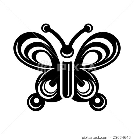 Butterfly wing patterns icon, simple style Butterfly wing patterns icon, simple style 25634643