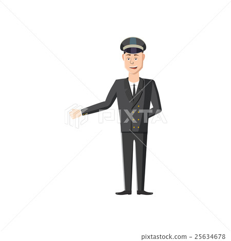 Chauffeur icon in cartoon style 25634678