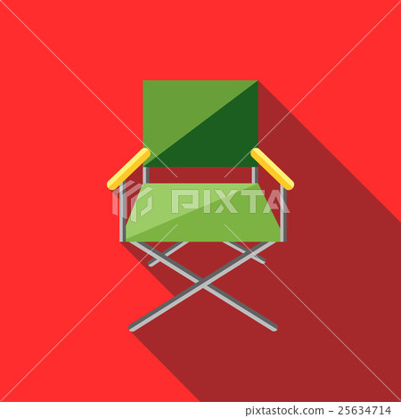 Cinema director chair icon, flat style 25634714