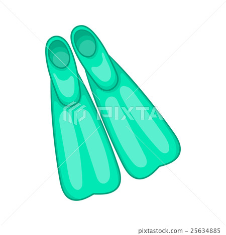 Flippers for diving icon, cartoon style 25634885
