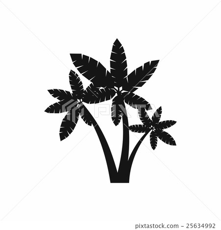 Three palm trees icon, simple style 25634992