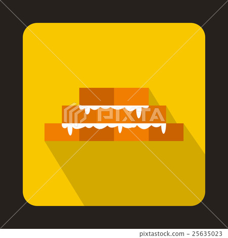 Brick wall icon in flat style 25635023