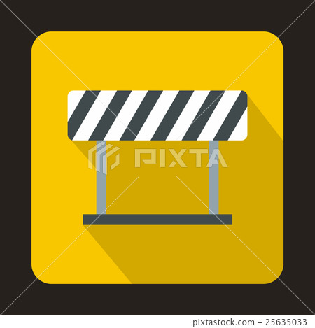 Traffic barrier icon in flat style 25635033