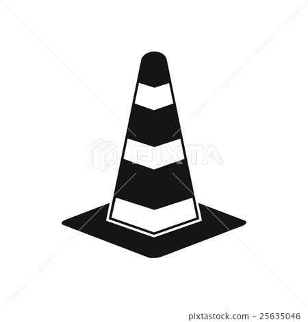 Traffic cone icon, simple style 25635046