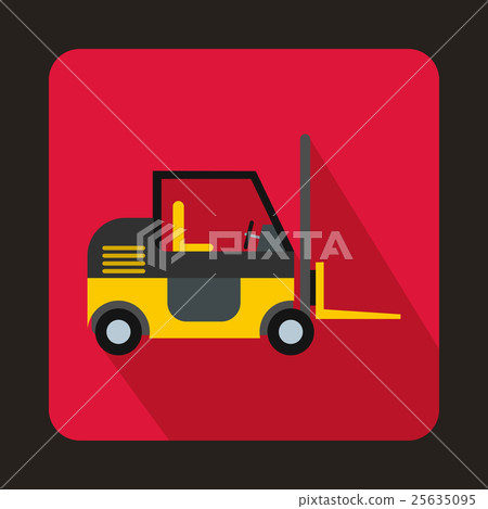 Stacker loader icon in flat style - Stock Illustration [25635095] - PIXTA