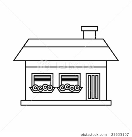 Cottage icon in outline style - Stock Illustration [25635107] - PIXTA