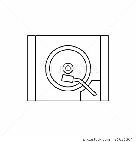 HDD icon in outline style 25635304