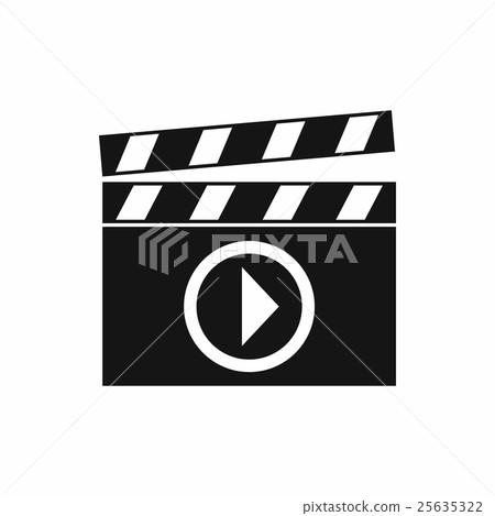 Clapperboard for movie shooting icon, simple style Clapperboard for movie shooting icon, simple style 25635322