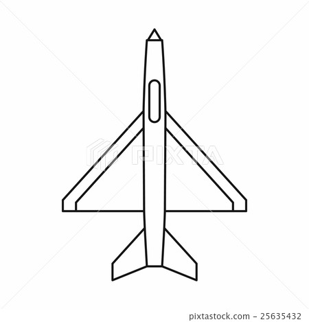 Military aircraft icon, outline style 25635432
