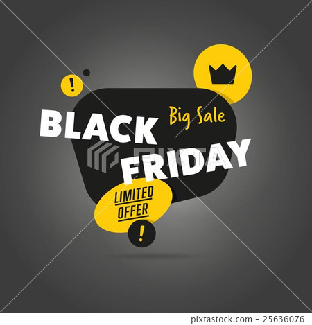 Black Friday sale sticker vector isolated 25636076