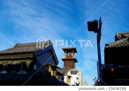 Edo Kawagoe time bell fall autumn sky earthquake resistance construction middle of mid October 2016 25636189