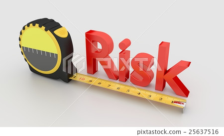 Risk measurement concept tape isolated on white 25637516