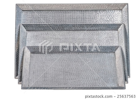 Three old steel square trays 25637563