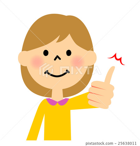 Girls thumbs up 25638011