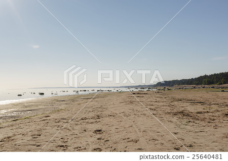 baltic sea coast beach in summer day baltic sea coast beach in summer day 25640481