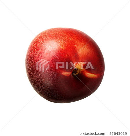 Ripe fresh nectarine peach isolated on white Ripe fresh nectarine peach isolated on white 25643019