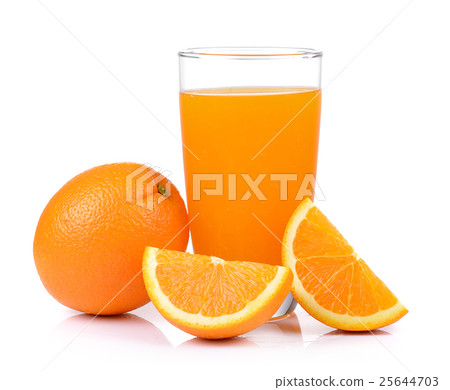 Orange juice and orange isolated Orange juice and orange isolated 25644703
