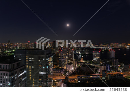 Tokyo central city night view 25645388
