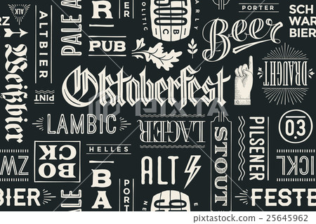 Seamless pattern with types of beer and hand drawn Seamless pattern with types of beer and hand drawn 25645962