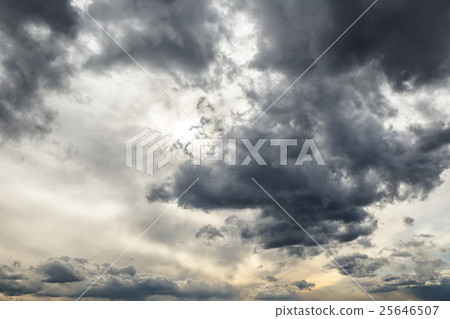 Stormy grey cloudy sky 25646507