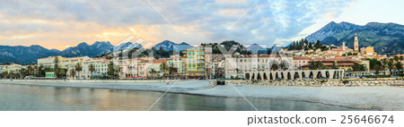 Seashore promenade in Menton panorama 25646674