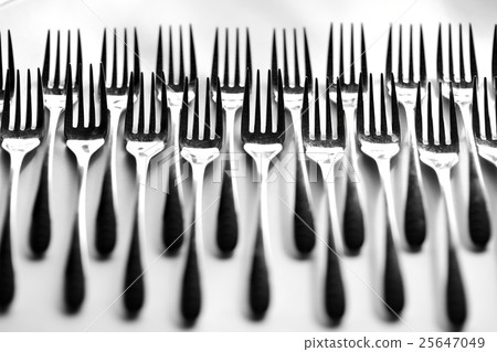 Row of forks Row of forks 25647049
