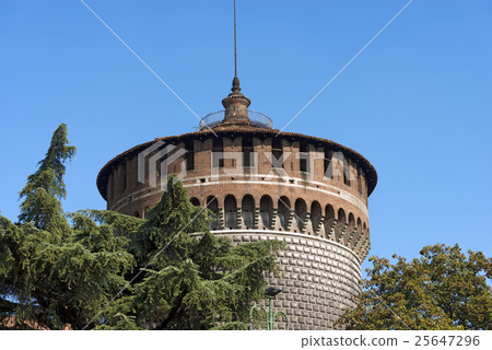 Sforza Castle in Milan Italy - Castello Sforzesco 25647296