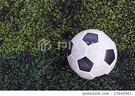 Football on artificial green grass Football on artificial green grass 25648461