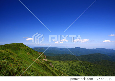 在夏天從Shirane看到的札幌周圍的山脈 25649040