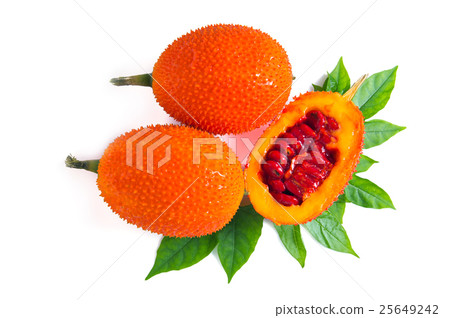 Gac fruit, typical of orange-colored plant food 25649242