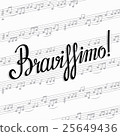 Hand lettered inspirational phrase 'Bravissimo' 25649436