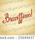 Hand lettered inspirational phrase 'Bravissimo' 25649437