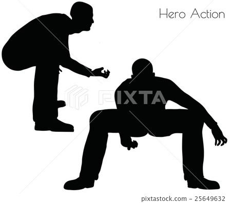 man in Hero Action pose 25649632