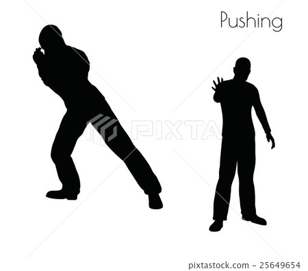 man in  Pushing  Action pose 25649654