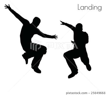 man in  Landing  Action pose 25649668
