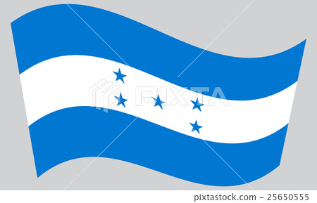 Flag of Honduras waving on gray background Flag of Honduras waving on gray background 25650555