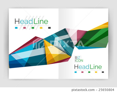 Geometric annual report business template 25650804