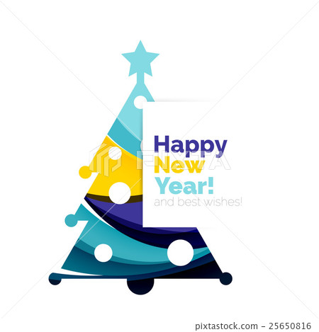 Christmas geometric banner, 2017 New Year Christmas geometric banner, 2017 New Year 25650816