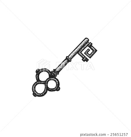 vector hand drawn key illustration. - Stock Illustration [25651257] - PIXTA