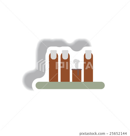 Vector illustration paper sticker Halloween icon Vector illustration paper sticker Halloween icon 25652144