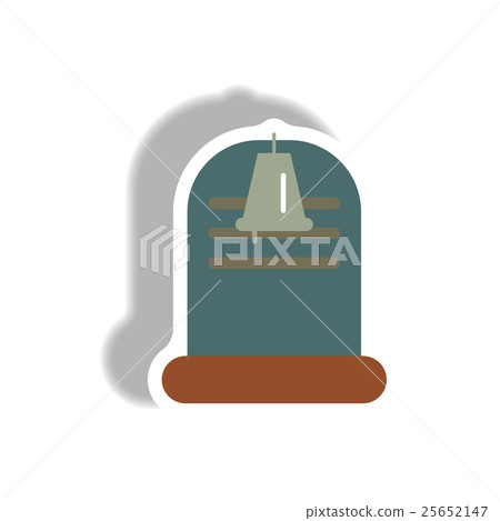Vector illustration paper sticker Halloween icon Vector illustration paper sticker Halloween icon 25652147
