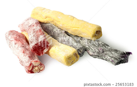 Several pieces of Turkish Delight in a row Several pieces of Turkish Delight in a row 25653183
