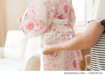 yukata, summer kimono, fitting 25654328