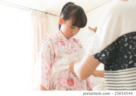 yukata, summer kimono, fitting 25654544
