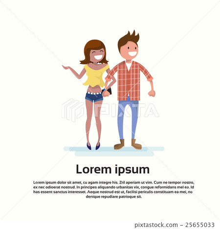 Young Couple Man And Woman Hold Hands 25655033