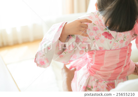浴衣 夏季和服 裝配 25655210