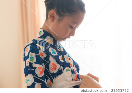 浴衣 夏季和服 裝配 25655722
