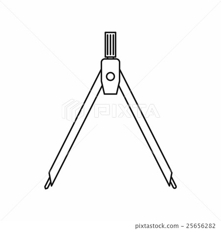 Drawing compass icon, outline style Drawing compass icon, outline style 25656282